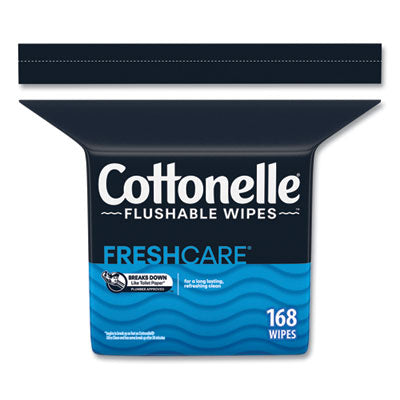 Cottonelle® Fresh Care Flushable Cleansing Cloths, 1-Ply, 5 x 7.25, White, 168/Pack, 8 Packs/Carton - OrdermeInc