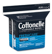 Cottonelle® Fresh Care Flushable Cleansing Cloths, 1-Ply, 5 x 7.25, White, 168/Pack