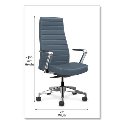 Cofi Executive High Back Chair, Supports up to 300 lb, Nimbus Seat/Back, Polished Aluminum Base OrdermeInc OrdermeInc