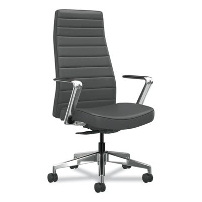 Cofi Executive High Back Chair, Supports up to 300 lb, Graphite Seat/Back, Polished Aluminum Base OrdermeInc OrdermeInc