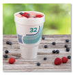 Breeze Hot/Cold Insulated Foam Drinking Cups, Squat Pedestal Cup, 32 oz, Teal/White/Blue, 500/Carton OrdermeInc OrdermeInc