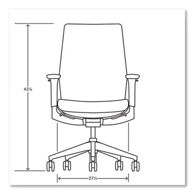 Cipher Mesh Back Task Chair, Supports 300 lb, 15" to 20" Seat Height, Black Seat, Charcoal Back/Base, Ships in 7-10 Bus Days OrdermeInc OrdermeInc