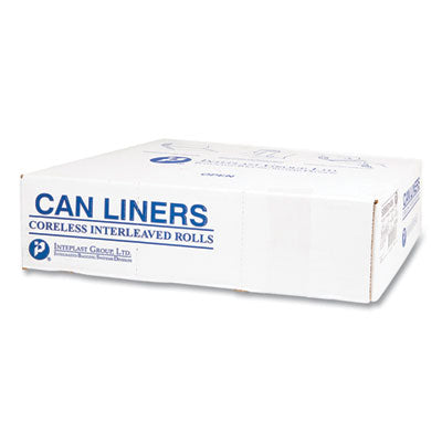 High-Density Commercial Can Liners, 33 gal, 16 mic, 33" x 40", Clear, 25 Bags/Roll, 10 Interleaved Rolls/Carton OrdermeInc OrdermeInc