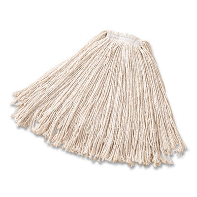 Rubbermaid® Commercial Cut-End Cotton Wet Mop Heads, Cotton/Plastic, White, 12/Carton - OrdermeInc