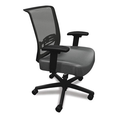 Convergence Mid-Back Task Chair, Synchro-Tilt and Seat Glide, Supports Up to 275 lb, Iron Ore Seat, Black Back/Base OrdermeInc OrdermeInc