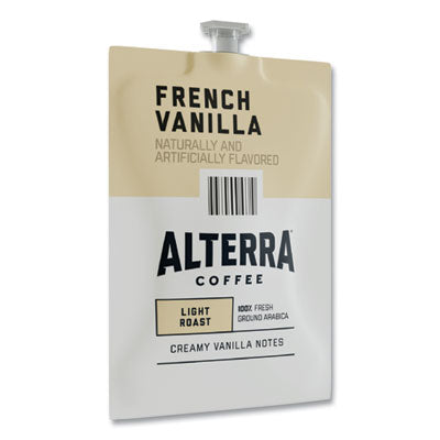 Alterra French Vanilla Coffee Freshpack, French Vanilla, 0.23 oz Pouch, 100/Carton - OrdermeInc