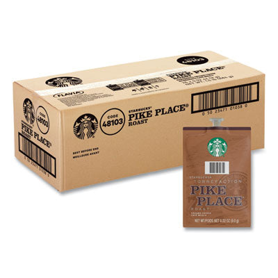 Starbucks Pike Place Roast Coffee Freshpack, Pike Place, 0.32 oz Pouch, 76/Carton - OrdermeInc
