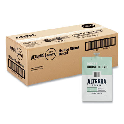 Alterra Decaf House Blend Coffee Freshpack, 0.25 oz Pouch, 100/Carton - OrdermeInc