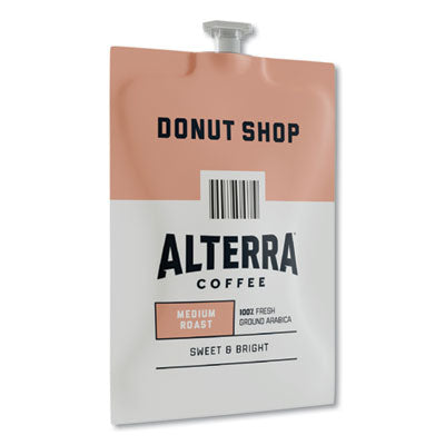 Alterra Donut Shop Coffee Freshpack, Donut Shop, 0.28 oz Pouch, 100/Carton - OrdermeInc