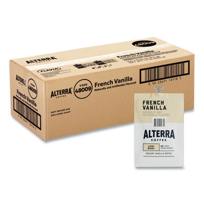 Alterra French Vanilla Coffee Freshpack, French Vanilla, 0.23 oz Pouch, 100/Carton - OrdermeInc