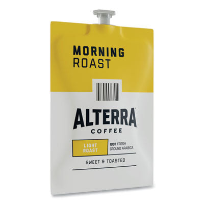 Alterra Morning Roast Coffee Freshpack, Morning Roast, 0.28 oz Pouch, 100/Carton - OrdermeInc