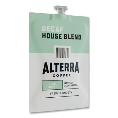 Alterra Decaf House Blend Coffee Freshpack, 0.25 oz Pouch, 100/Carton - OrdermeInc