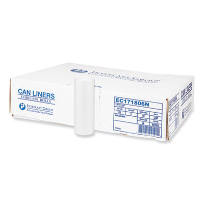High-Density Commercial Can Liners, 4 gal, 6 mic, 17" x 18", Clear, 50 Bags/Roll, 40 Perforated Rolls/Carton OrdermeInc OrdermeInc