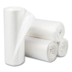 High-Density Commercial Can Liners, 10 gal, 5 mic, 24" x 24", Natural, 50 Bags/Roll, 20 Perforated Rolls/Carton OrdermeInc OrdermeInc