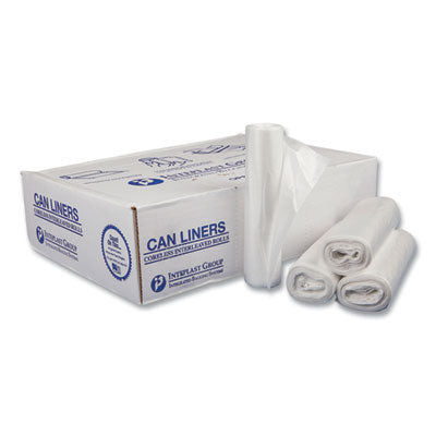 High-Density Commercial Can Liners Value Pack, 60 gal, 12 mic, 43" x 46", Clear, 25 Bags/Roll, 8 Interleaved Rolls/Carton OrdermeInc OrdermeInc