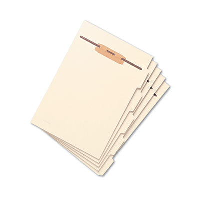 Smead™ Stackable Folder Dividers with Fasteners, Convertible End/Top Tab, 1 Fastener, Letter Size, Manila, 4 Dividers/Set, 50 Sets OrdermeInc OrdermeInc
