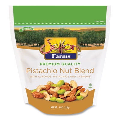Pistachio Nut Blend, Pistachio, Almonds, Cashews, 4 oz Bag, 10/Carton - OrdermeInc