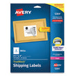 AVERY PRODUCTS CORPORATION Shipping Labels w/ TrueBlock Technology, Laser Printers, 3.33 x 4, White, 6/Sheet, 25 Sheets/Pack