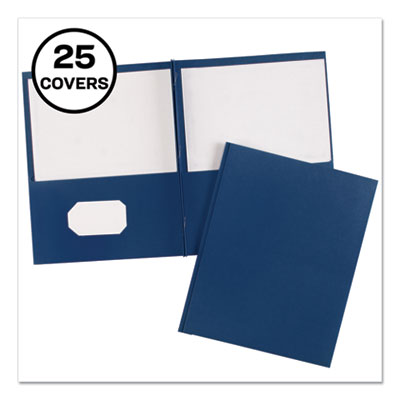 AVERY PRODUCTS CORPORATION Two-Pocket Folder, Prong Fastener, 0.5" Capacity, 11 x 8.5, Dark Blue, 25/Box