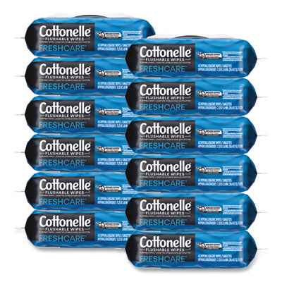Cottonelle® Fresh Care Flushable Cleansing Cloths, 1-Ply, 3.75 x 5.5, White, 42/Pack, 12 Packs/Carton - OrdermeInc