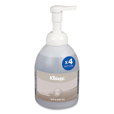 Kleenex® Alcohol-Free Foam Hand Sanitizer, 18 oz Pump Bottle, Fragrance-Free, 4/Carton - OrdermeInc