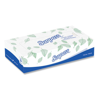 Surpass® Facial Tissue for Business, 2-Ply, White, Flat Box, 100 Sheets/Box, 30 Boxes/Carton OrdermeInc OrdermeInc