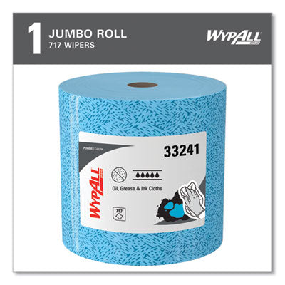 WypAll® Oil, Grease and Ink Cloths, Jumbo Roll, 9.8 x 12.2, Blue, 717/Roll OrdermeInc OrdermeInc