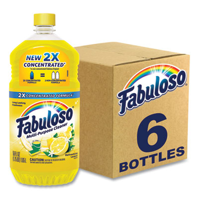Multi-Use Cleaner, Refreshing Lemon Scent, 56 oz Bottle, 6/Carton OrdermeInc OrdermeInc