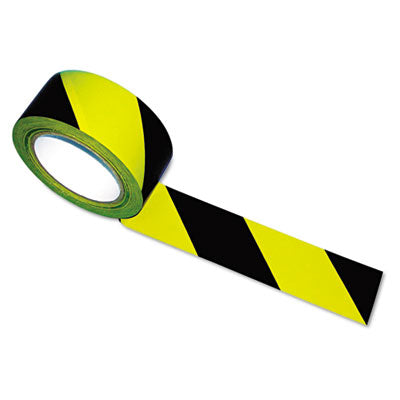 Tatco Hazard Marking Aisle Tape, 2" x 108 ft, Black/Yellow OrdermeInc OrdermeInc
