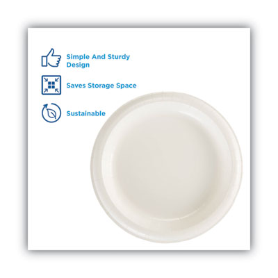Dixie® Paper Dinnerware, Plates, White, 8.5" dia, 125/Pack OrdermeInc OrdermeInc