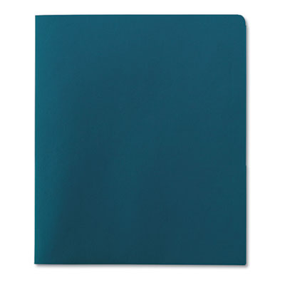 SMEAD MANUFACTURING CO. Two-Pocket Folder, Textured Paper, 100-Sheet Capacity, 11 x 8.5, Teal, 25/Box - OrdermeInc