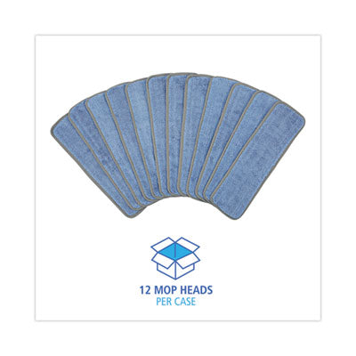 Boardwalk® Microfiber Mop Head, Blue, 18 x 5, Split Microfiber, Hook and Loop Back, Dozen OrdermeInc OrdermeInc