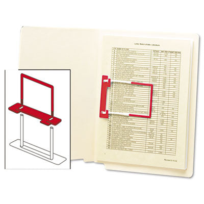 U-Clip Bonded Fasteners, 2" Capacity, 2.75" Center to Center, Red/White, 100/Box OrdermeInc OrdermeInc