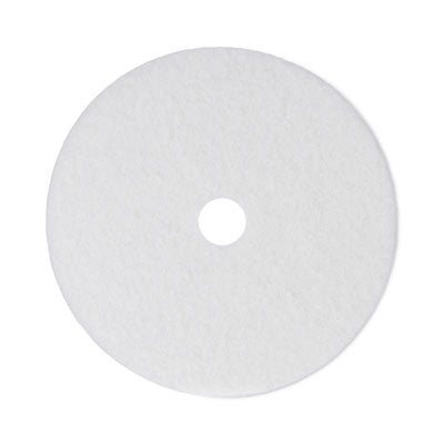 BOARDWALK Polishing Floor Pads, 24" Diameter, White, 5/Carton - OrdermeInc