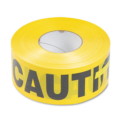 Tatco Caution Barricade Safety Tape, 3" x 1,000 ft, Black/Yellow OrdermeInc OrdermeInc