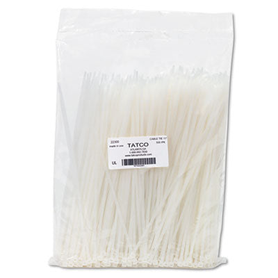 Tatco Nylon Cable Ties, 11 x 0.19, 50 lb, Natural, 500/Pack OrdermeInc OrdermeInc