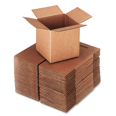Cubed Fixed-Depth Corrugated Shipping Boxes, Regular Slotted Container (RSC), Small, 6" x 6" x 6", Brown Kraft, 25/Bundle OrdermeInc OrdermeInc