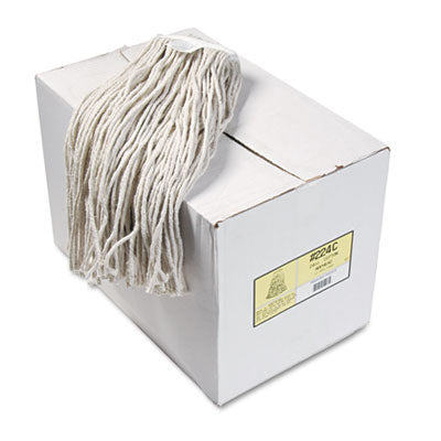 Premium Cut-End Wet Mop Heads, Cotton, 24oz, White, 12/Carton OrdermeInc OrdermeInc