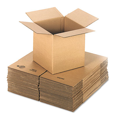 Cubed Fixed-Depth Corrugated Shipping Boxes, Regular Slotted Container, X-Large, 12" x 12" x 12", Brown Kraft, 25/Bundle OrdermeInc OrdermeInc