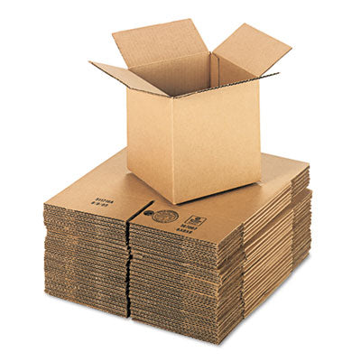UNIVERSAL OFFICE PRODUCTS Cubed Fixed-Depth Corrugated Shipping Boxes, Regular Slotted Container (RSC), Medium, 8" x 8" x 8", Brown Kraft, 25/Bundle