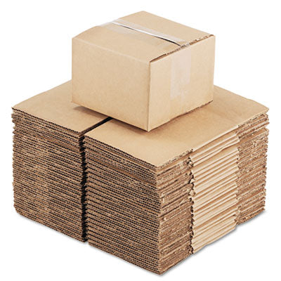 Fixed-Depth Corrugated Shipping Boxes, Regular Slotted Container (RSC), 6" x 6" x 4", Brown Kraft, 25/Bundle OrdermeInc OrdermeInc