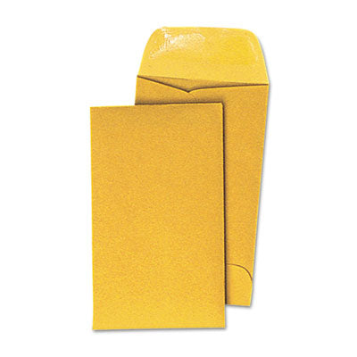 Universal® Kraft Coin Envelope, #7, Round Flap, Gummed Closure, 3.5 x 6.5, Light Brown Kraft, 500/Box OrdermeInc OrdermeInc