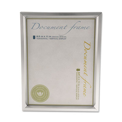 Plastic Document Frame, for 8.5 x 11, Easel Back, Metallic Silver OrdermeInc OrdermeInc