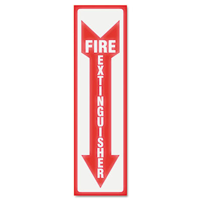 Glow In The Dark Sign, 4 x 13, Red Glow, Fire Extinguisher OrdermeInc OrdermeInc