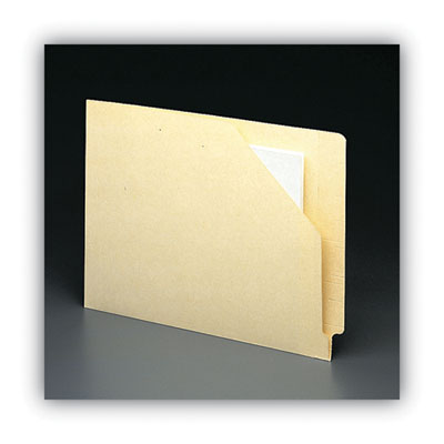 SMEAD MANUFACTURING CO. End Tab Jackets with Reinforced Tabs, Straight Tab, Letter Size, 11-pt Manila, 100/Box - OrdermeInc