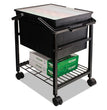 Heavy-Duty File Shuttle, Metal, 1 Shelf, 17.13" x 14.25" x 20", Black OrdermeInc OrdermeInc