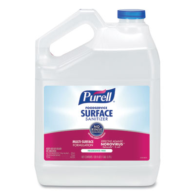 Foodservice Surface Sanitizer, Fragrance Free, 1 gal Bottle, 4/Carton - OrderMe