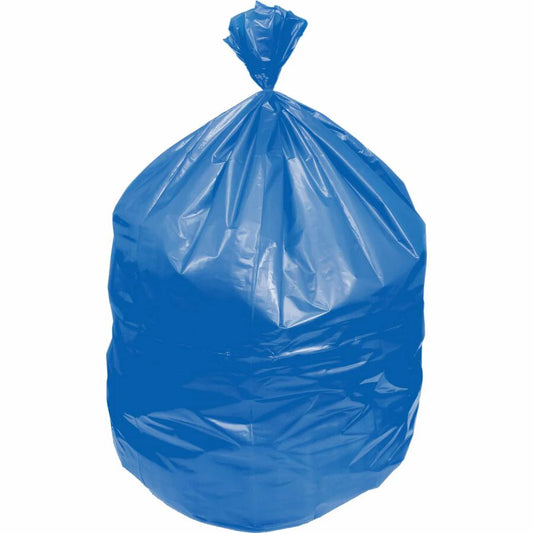 Eco Blend Max Can Liners, 60 gal, 0.8 mil, 38" x 58", Blue, 20 Bags/Roll, 5 Rolls/Carton - OrderMe