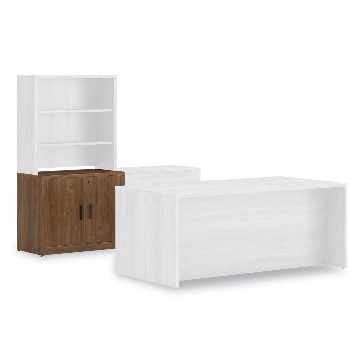HON® 10500 Series Storage Cabinet with Doors, Two Shelves, 36" x 20" x 29.5", Pinnacle - OrderMe